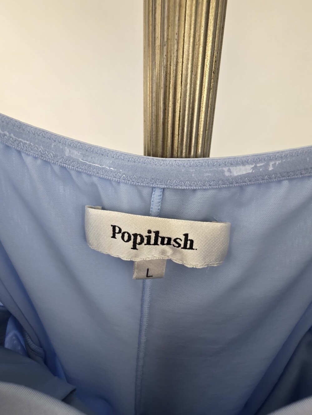 Popilush Women's Blue Shimmer Off The Shoulder Multi Wear Shapewear Dress Size L - Picture 10 of 14